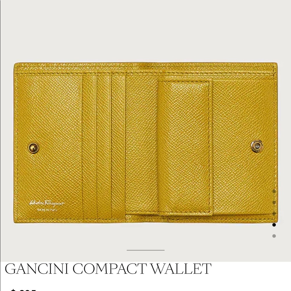 💯Brass Ferragamo Gancini Compact Wallet No Tax - Picture 12 of 15